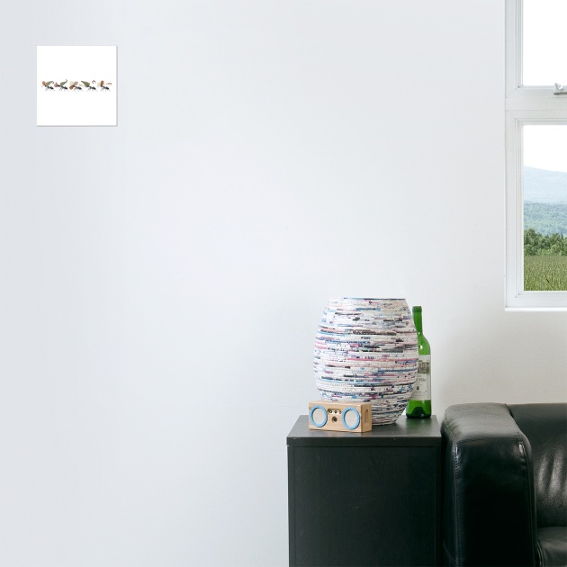 Leafcutter Ants with Fern and Petals by BirdsnStuff